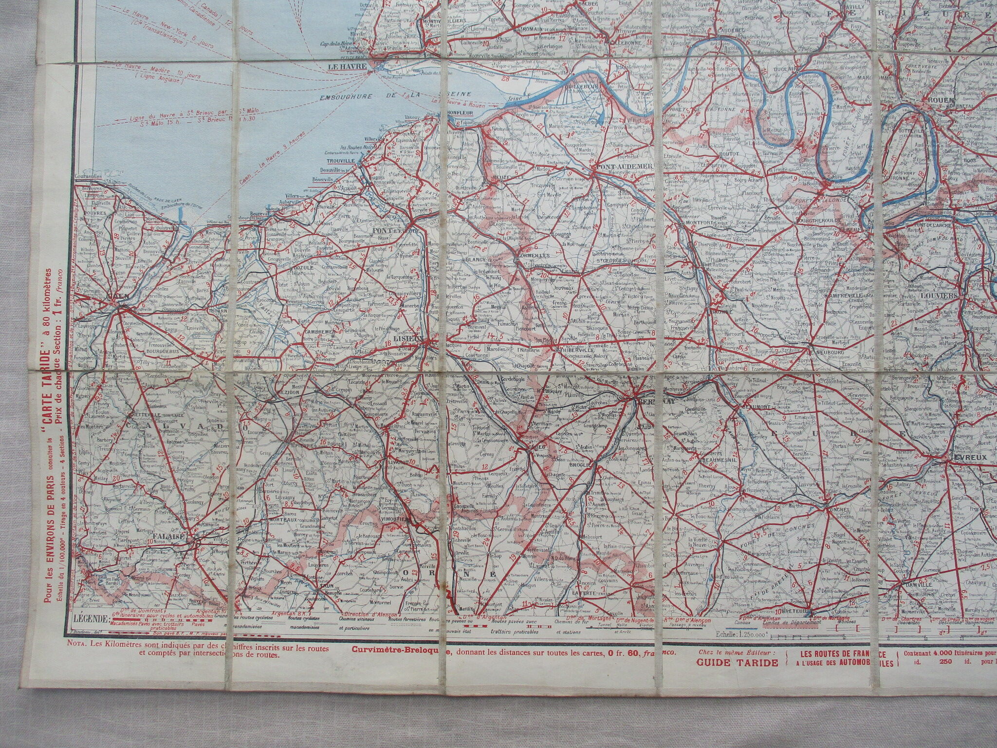 Map of Taride around paris north-west