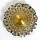 Mid Century Modern ceiling lamp made of glass stones and brass frame