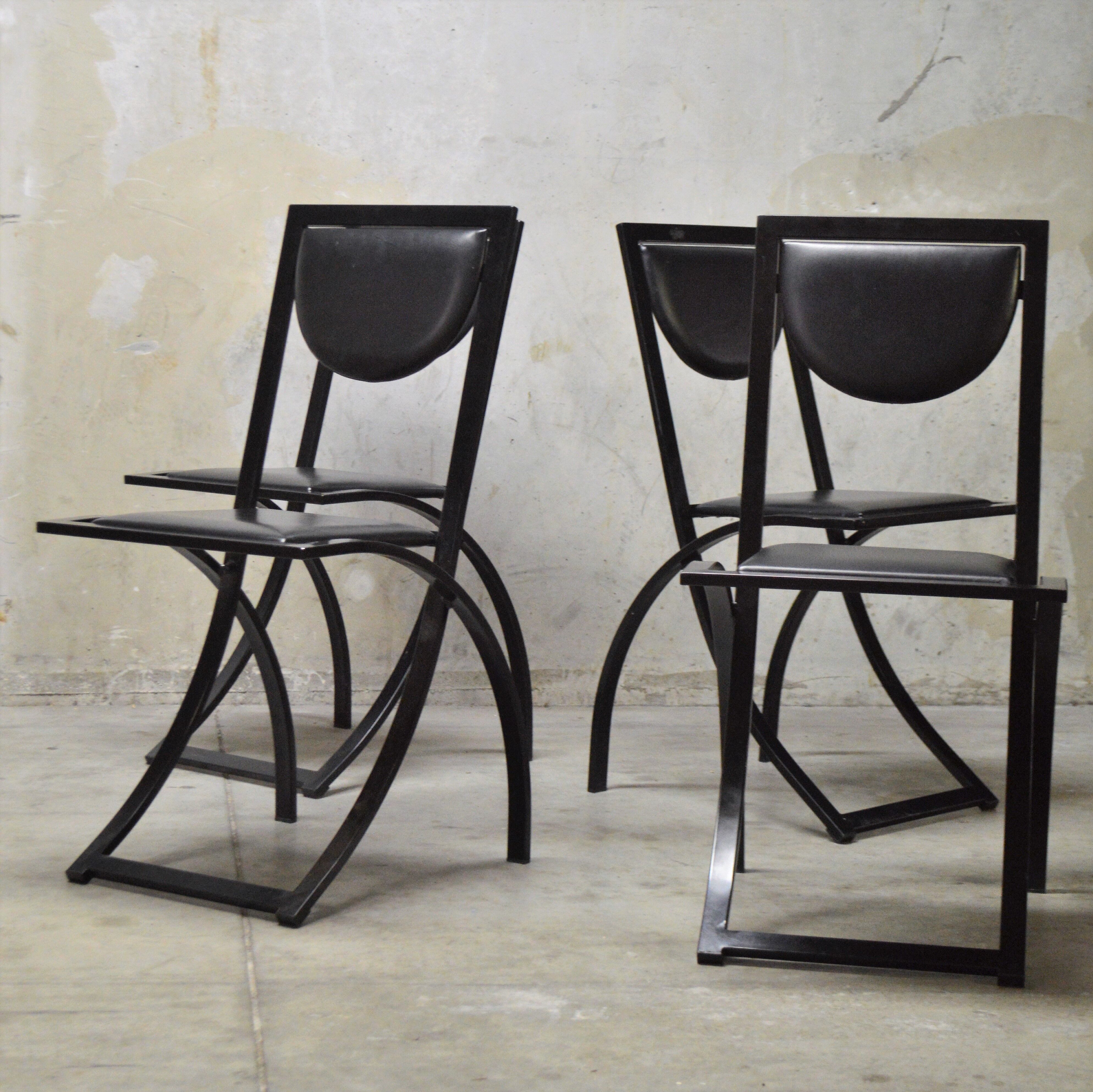 Sinus chairs by KFF from the 80s Bauhaus design