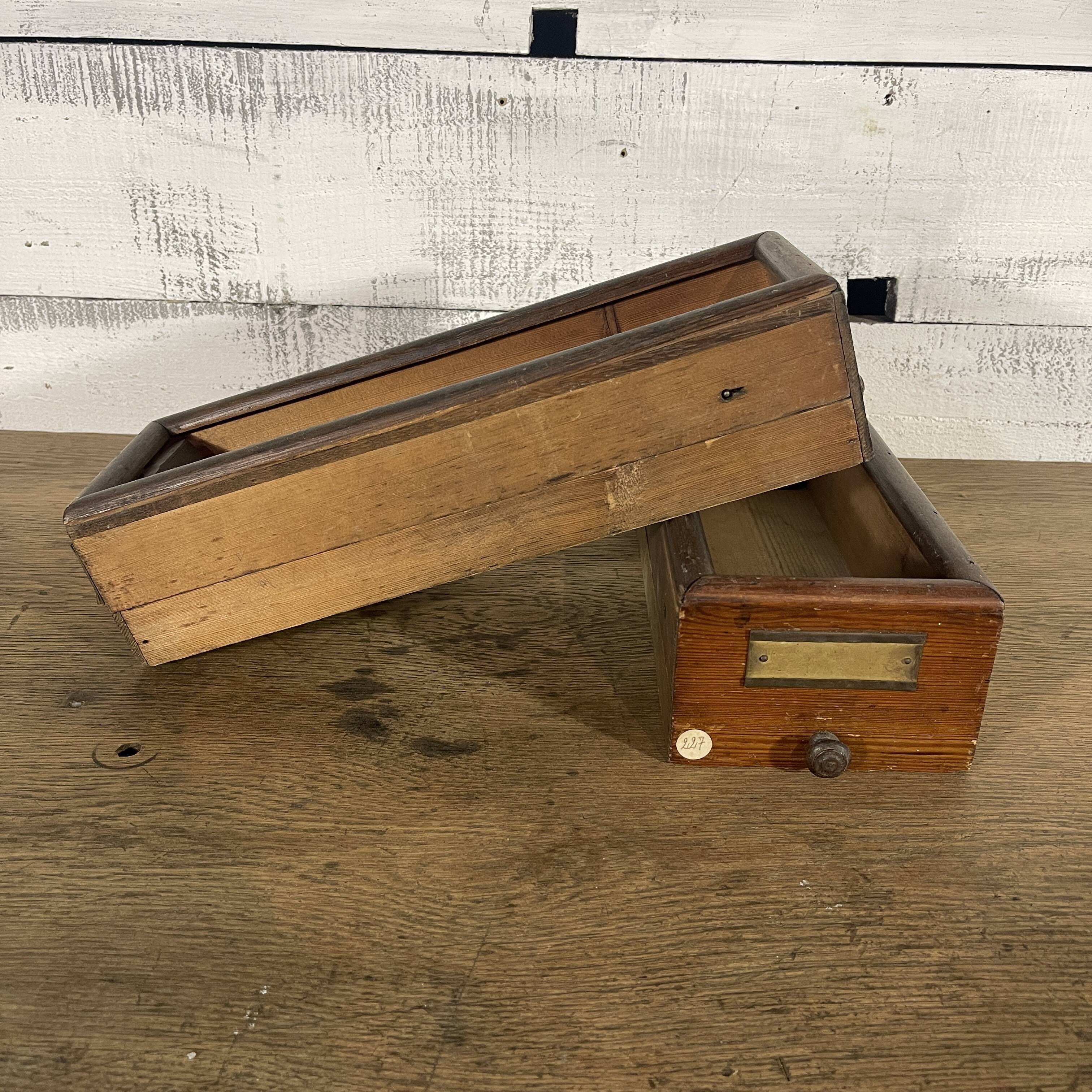 Set of 2 old wooden drawers