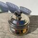 Silver-plated metal box or sugar bowl with ducks