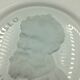 Set of 6 plates in relief glass Michel Angelo