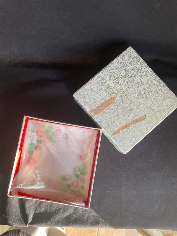 Assiette japonaise vintage Hinode cloisonnée Shippo émaillé yaki