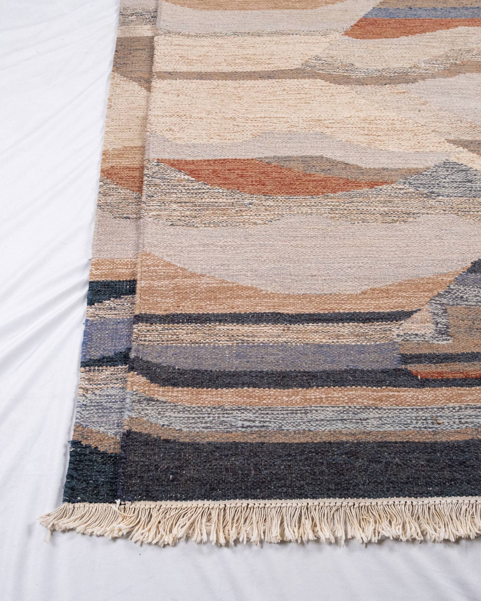 Pair of kilims or tapestries in a modern style, Central Asia, late 20th century.