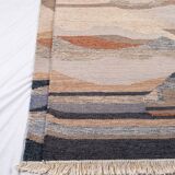 Pair of kilims or tapestries in a modern style, Central Asia, late 20th century.