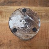 Vintage Rustic Wooden Candle Holder, Hand Carved, Country Farmhouse Style