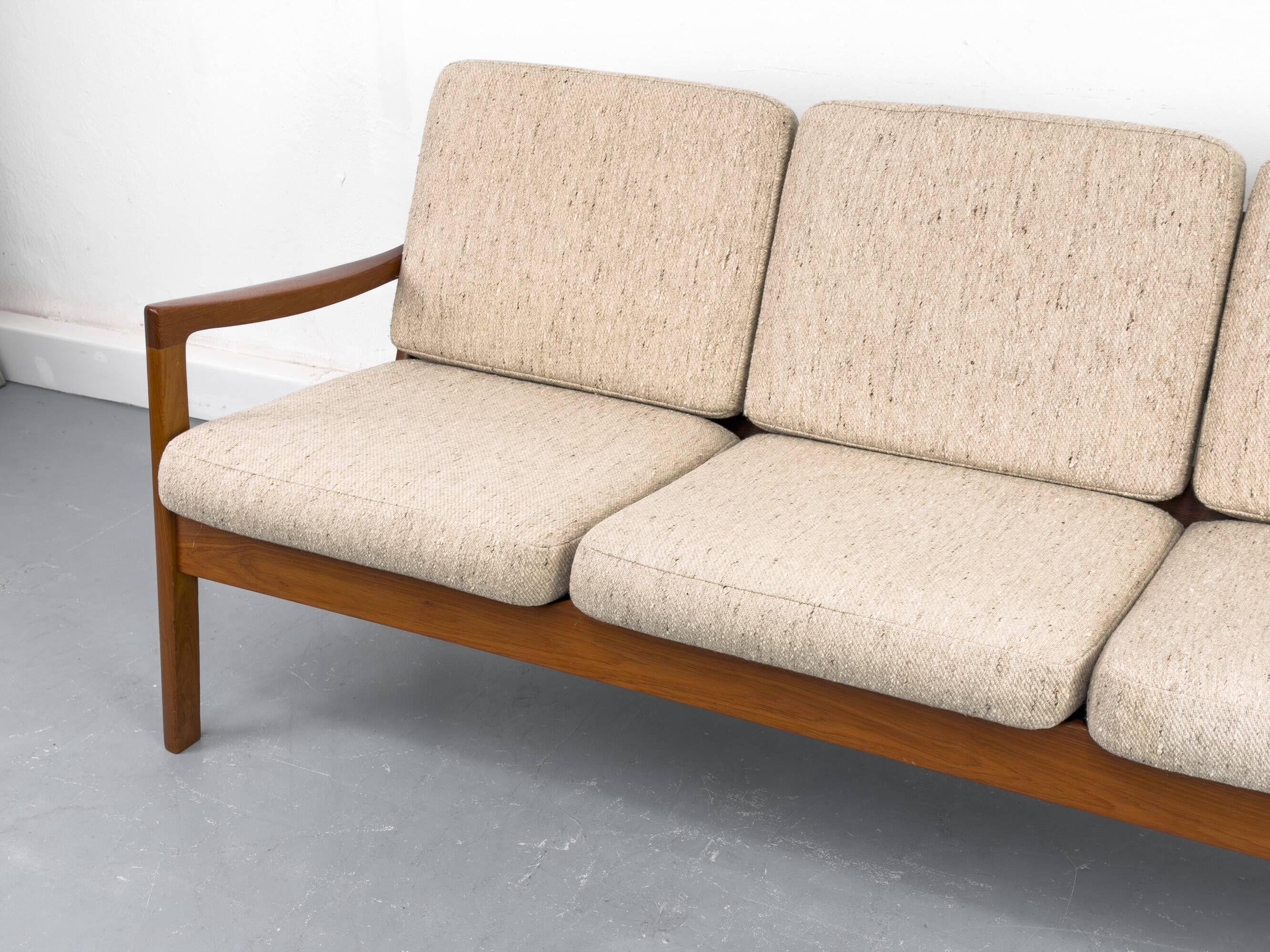 3-Seater Senator Sofa in Teak by Ole Wanscher for Cado, 1975