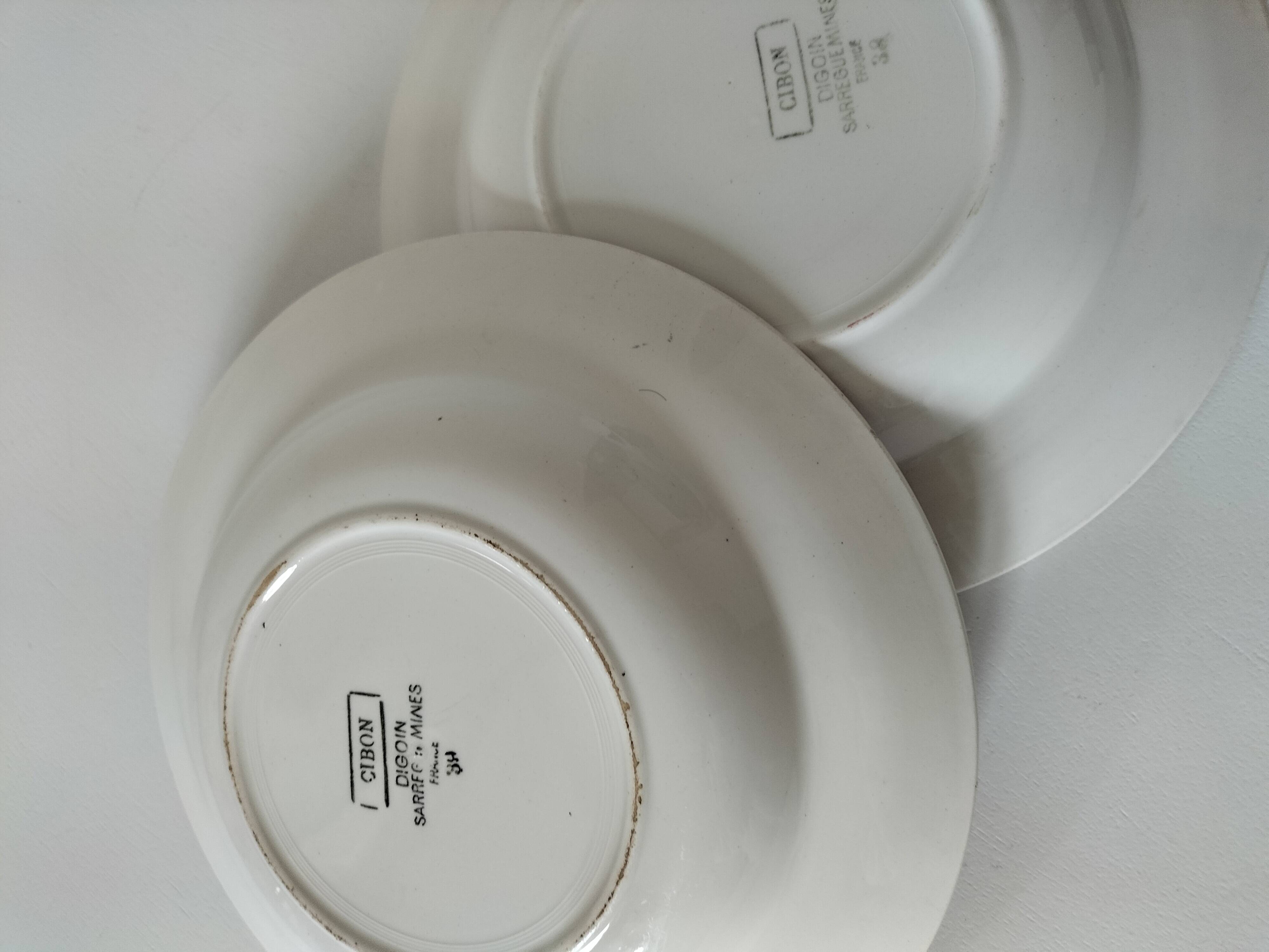 Set of deep plates Digoin Sarreguemines model Cibon