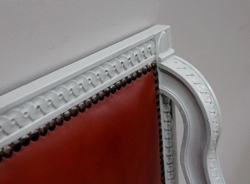 Beech children's bench, Louis XVI style, Early 20th century