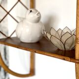 Rattan wall shelf 1960
