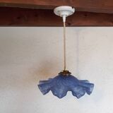 Vintage draped opaline glass pendant.