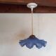 Vintage draped opaline glass pendant.