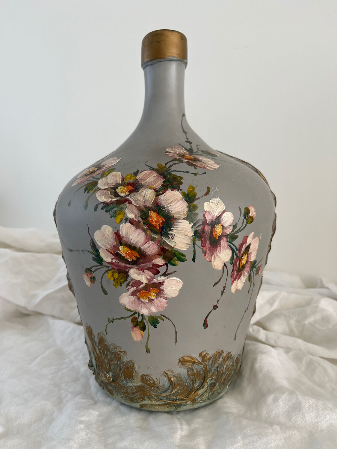 Painted demijohn