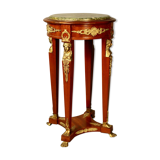 Empire style pedestal table with green marble