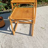 2 tables gigognes en rotin