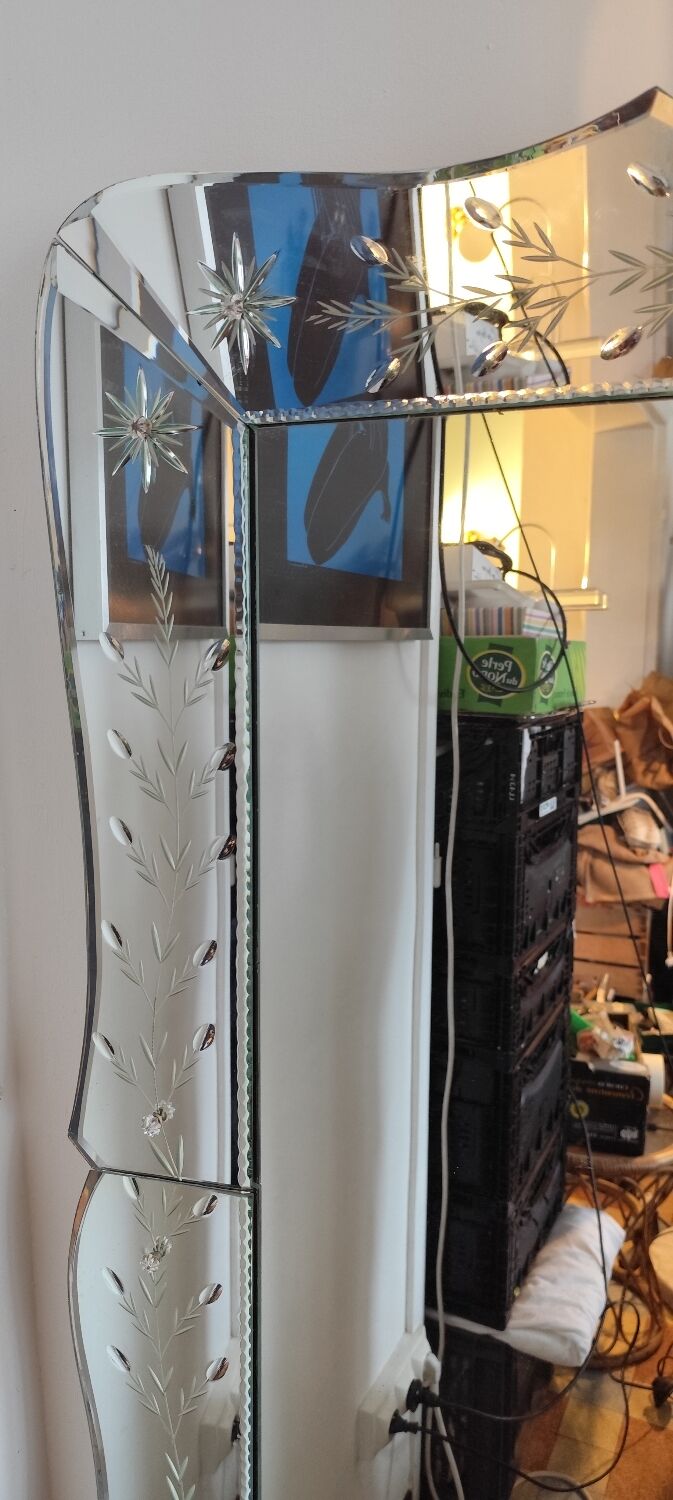 Very large 20th-century Venetian mirror.