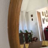 Former beveled oval mirror 74x55cm