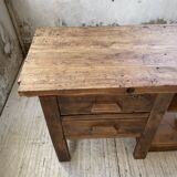 XL central island workbench oak