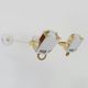 Pair of spot wall lamps adjustable design in white metal and brass. Year 80