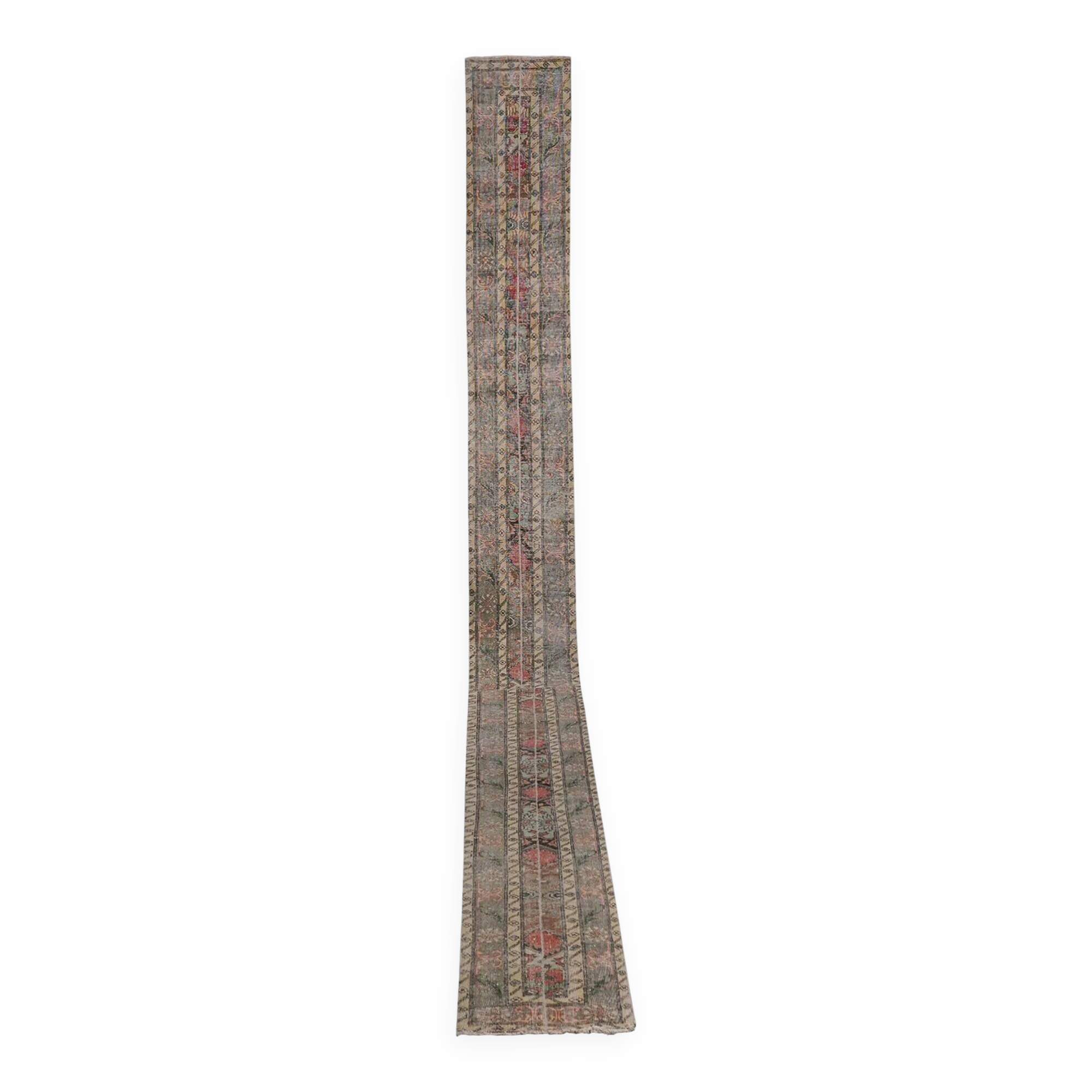 Vintage Turkish hallway rug 52x712 cm