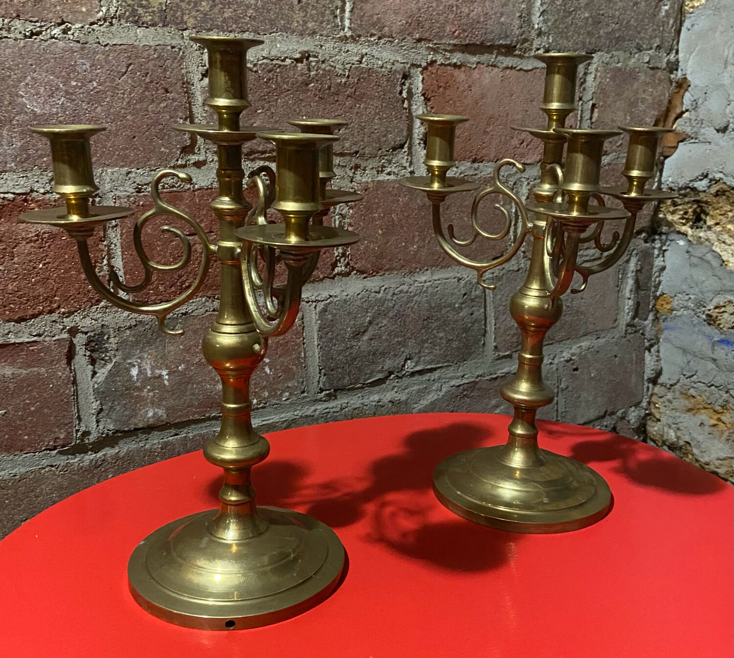 Pair of vintage brass candlesticks