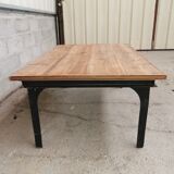 Metal and wood coffee table