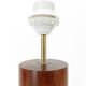 Scandinavian lamp base in exotic wood and brass, circa 1970
