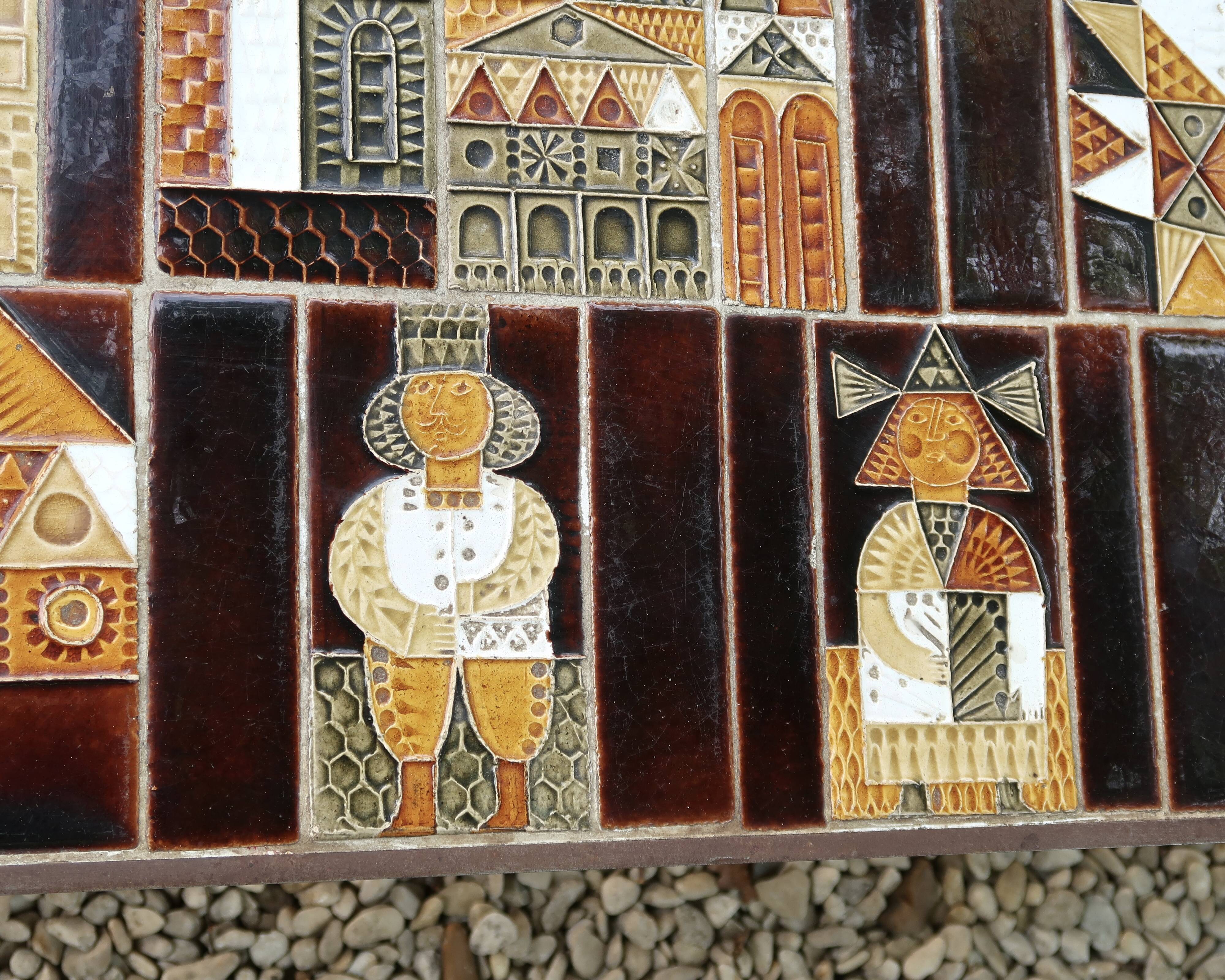 Ceramic coffee table by Roger Capron, Vallauris 1970s