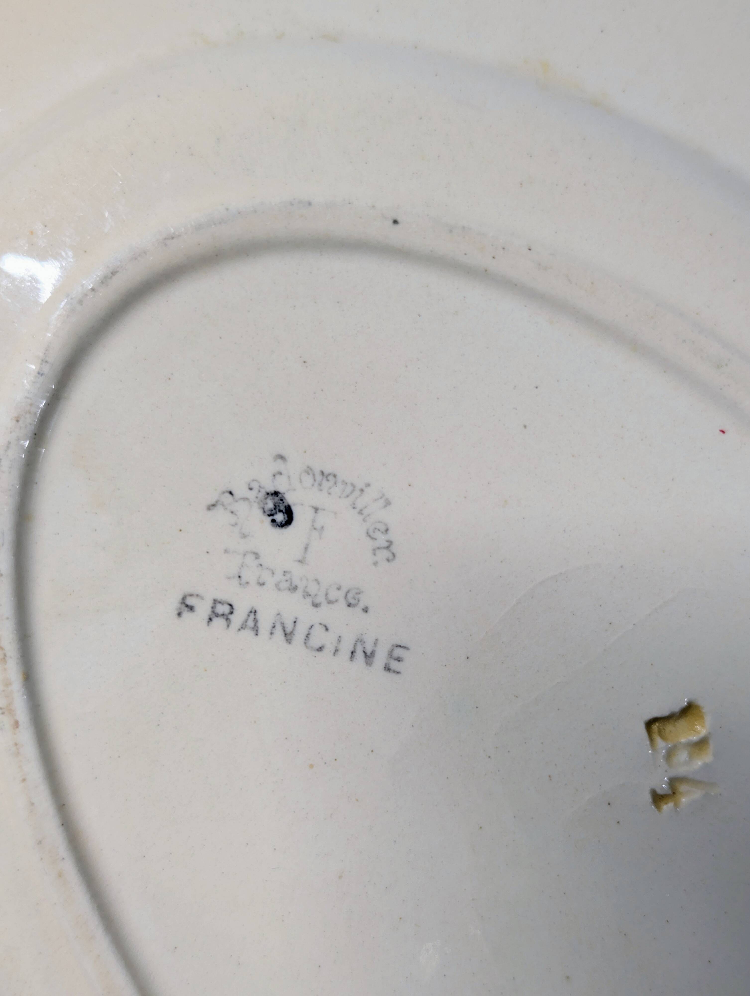 Badonviller oval platter - Francine pattern