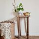 Wooden stool - wooden harness workshop look brutalist