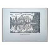 Printed in 1933, the castle of Azay-Le-Rideau, Indre-et-Loire.