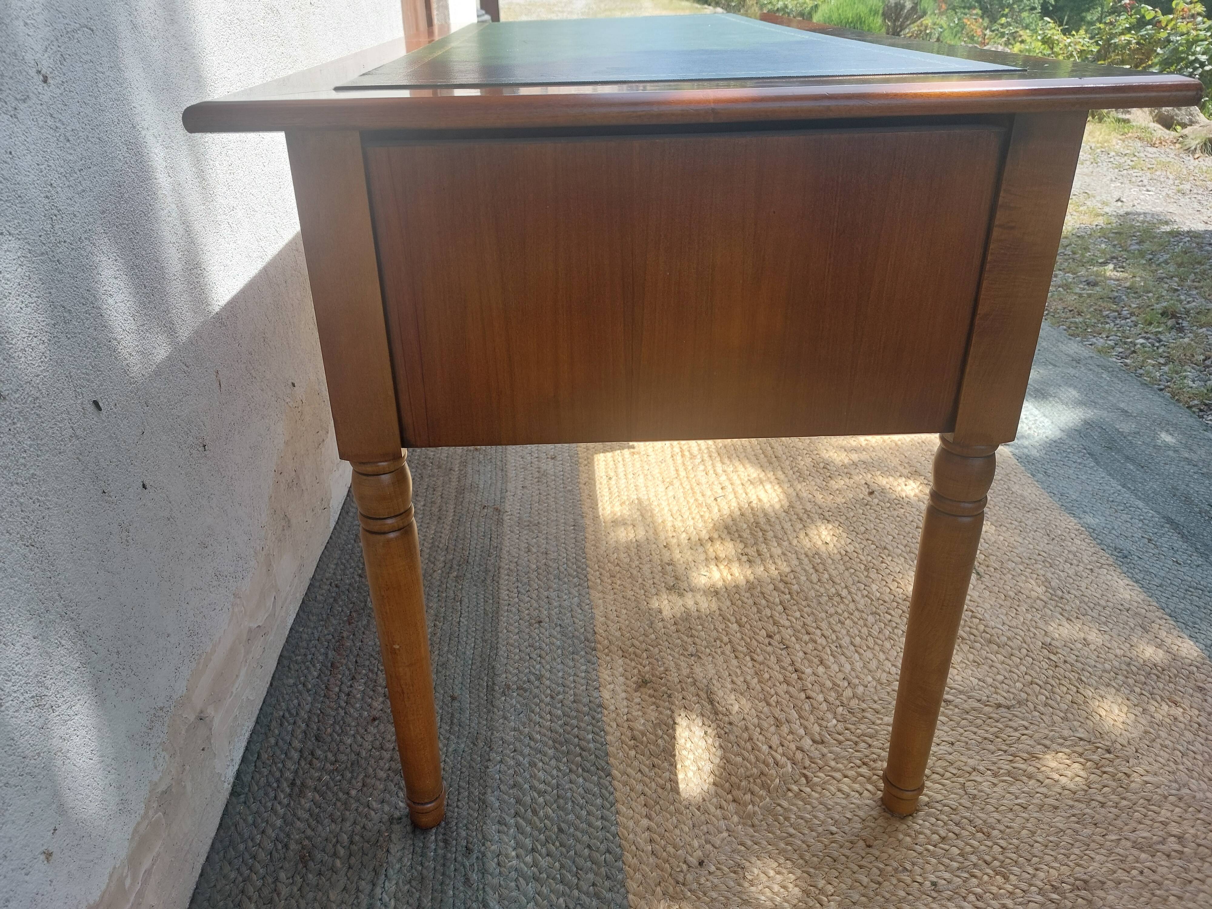 Green leather top desk