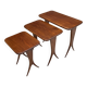 Lot 3 tables gigognes Raphaël Raffel Raphael scandinave vintage 60s 1960
