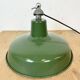 Industrial French Green Enamel Factory Lamp, 1960s