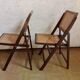 70s folding chairs canning chairs set of four