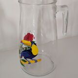 Tropical glass pitcher