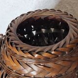 Vintage rattan pot