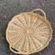 Set of 5 round woven wicker baskets