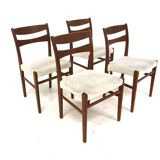Set of 4 Scandinavian teak chairs, Sweden, 1960