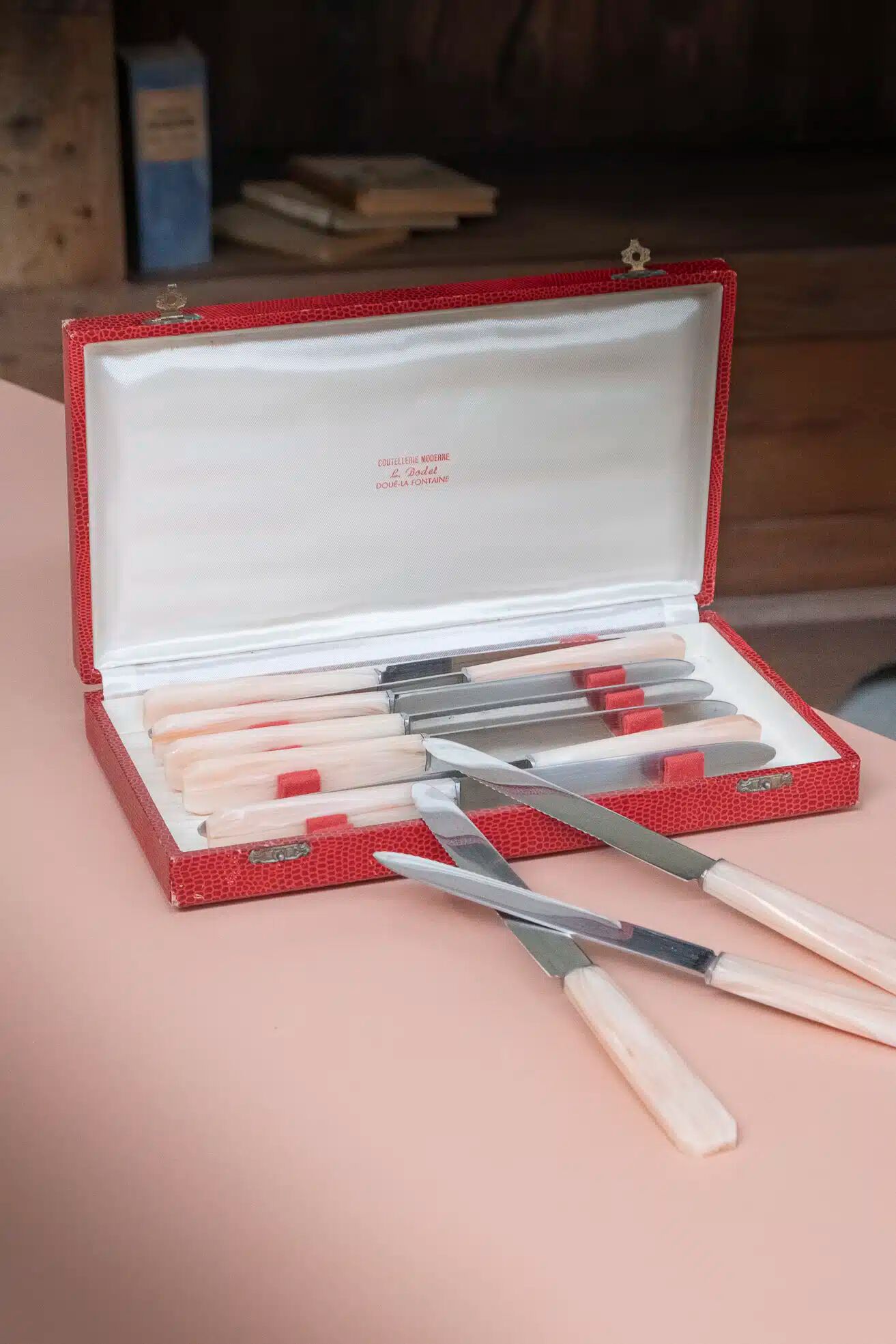 Set of 10 knives in "Églantine" box