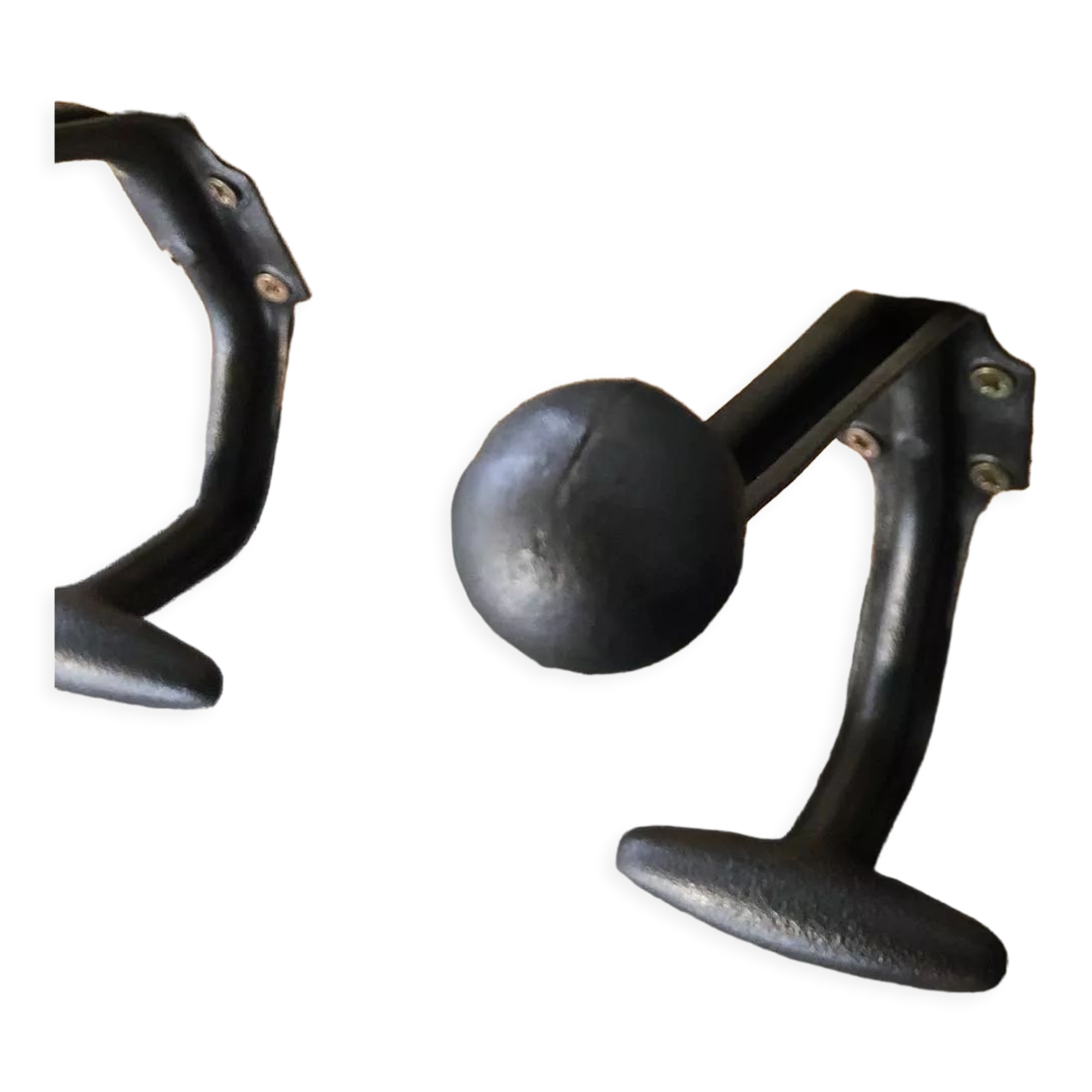 Portemanteau à patères anciennes en métal