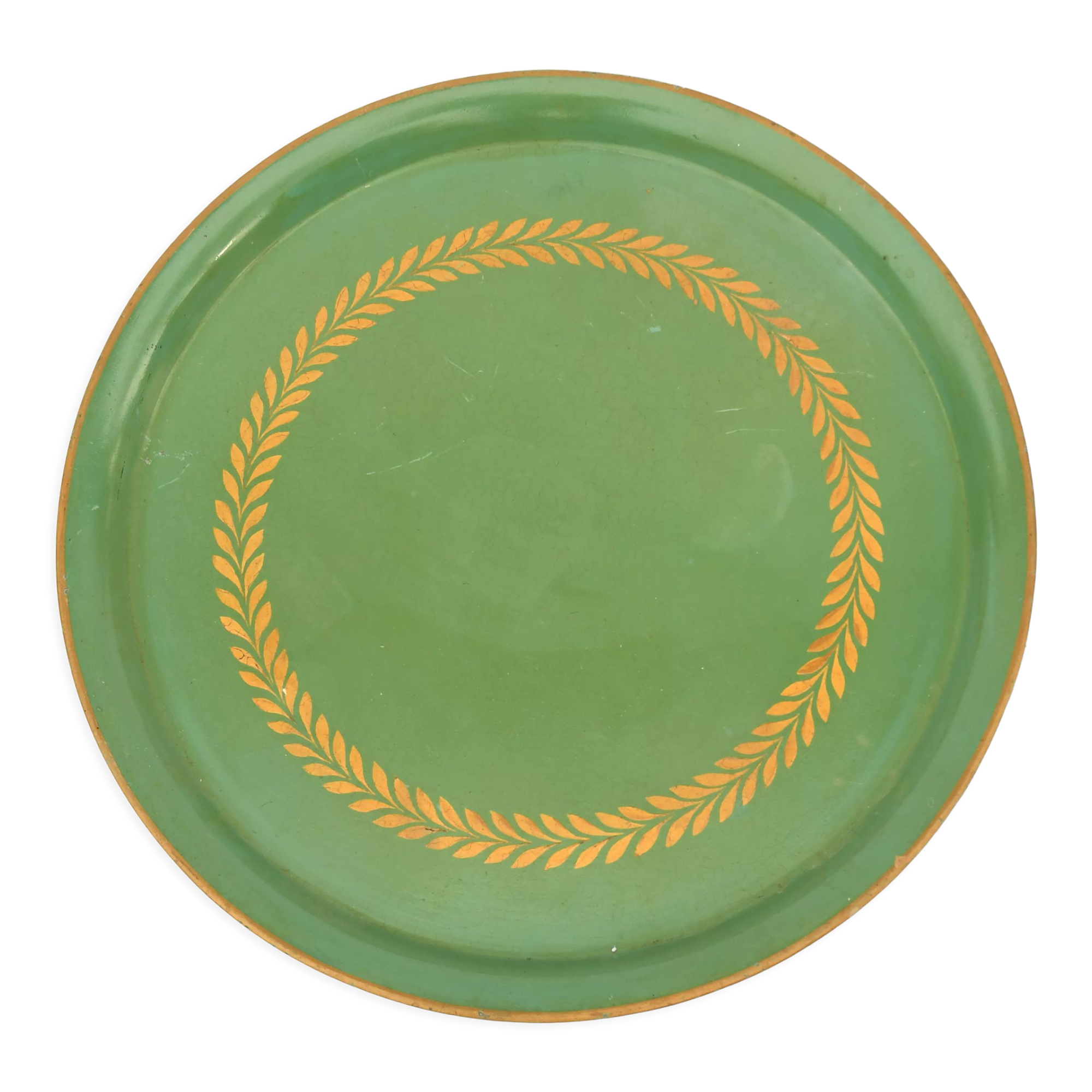 Empire style painted sheet metal serving tray