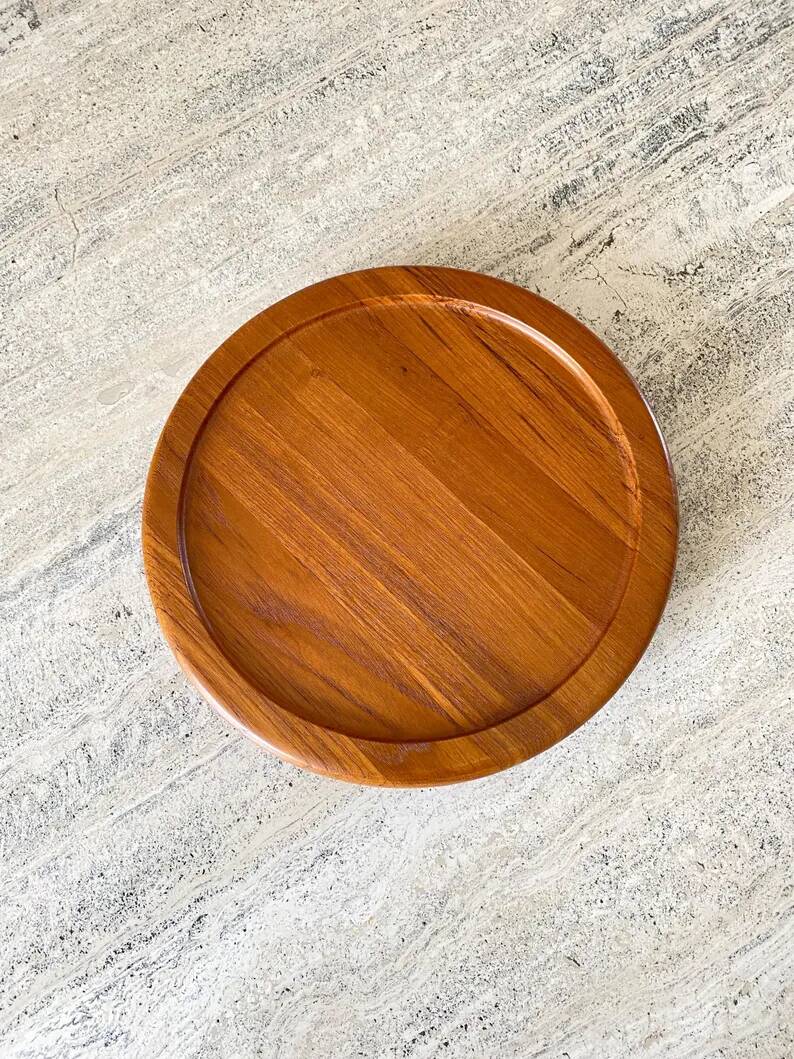 Danish rotating tray Digsmed in vintage teak from the 1960s.
