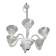 Extraordinary 6 Light Rostrato Murano Glass Chandelier by Barovier & Toso,