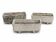 3 large rectangular stone planters