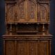 Buffet with eight Renaissance doors in solid walnut.