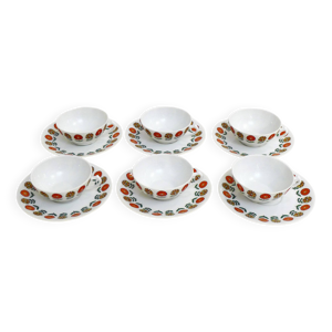 set de 6 tasses & soucoupes