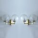 Pair Vintage Bubble Glass Wall Lights