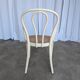 Vintage Thonet Style Dining Chair: White Beech Bentwood Cane Seat