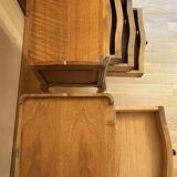 Set of 2 wooden bedside tables with drawers.
